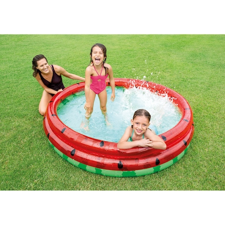 Piscine - Piscina gonflabila Intex - Watermelon, cu 3 inele, 168 x 38 cm