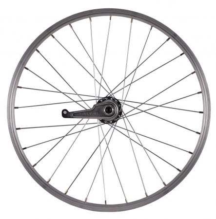 Roata Bicicleta Spate Luna 20", 406X21, Alu Simpla, Argintie Natur, Butuc Torpedou Metal, 28H, 3/8, Old13195 [1]