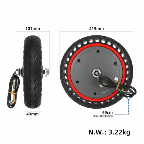 Roata Cu Motor 350W Trotineta XIAOMI Mijia M365 / 1S, Cauciuc Plin 8.5 Inch [4]