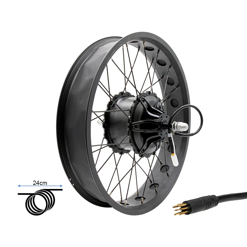 Motoare - Roata cu motor bicicleta electrica 20x4.0 - 250W (80Nm) COMMANDO/NAVY