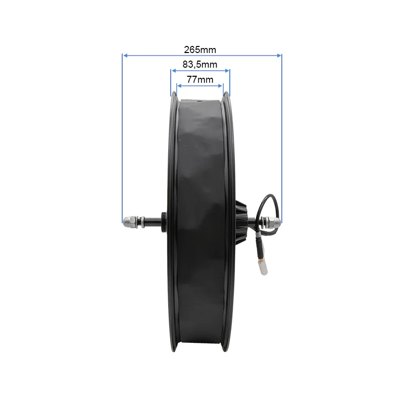 Roata cu motor bicicleta electrica 20x4.0 - 250W (80Nm) COMMANDO/NAVY [3]