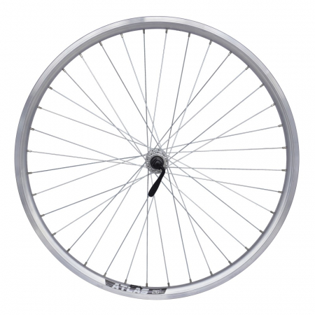 Piese biciclete - Roata Fata 26" Cerurim, Janta Dubla Atlas, 559X18, V-Brake, 36H, Argintie