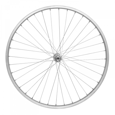 Piese biciclete - Roata Fata 26" Cerurim, Janta Simpla Lyra, 559X21, V-Brake, 36H, Argintie