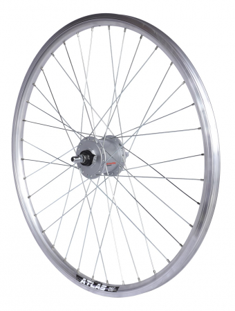 Roata Fata 26" Cerurirm, Janta Dubla Atlas, 559X18, Butuc Dinam Shimano Nexus, 36H, Argintie [1]