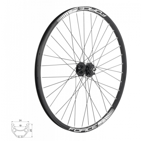 Ciclism - Roata fata 26 Force Basic Disc 559x19 6 suruburi