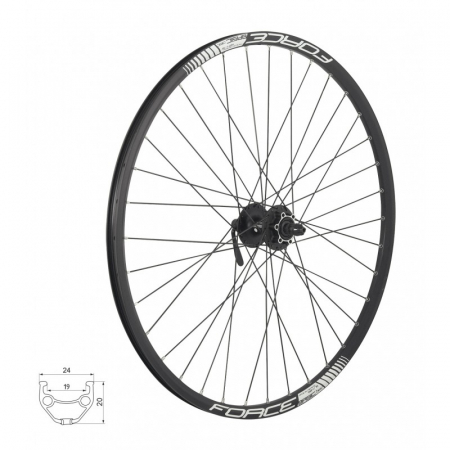 Roti - Roata fata 26 Force Basic Disc 559x19 butuc Shimano HBM475