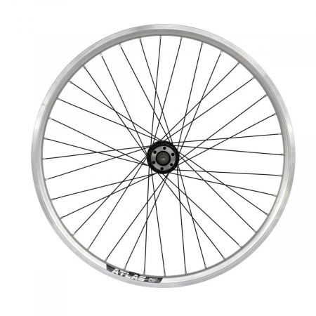 Piese biciclete - Roata Fata Cerurim - Janta Atlas, 559 x 18, 26 Inch, Argintiu