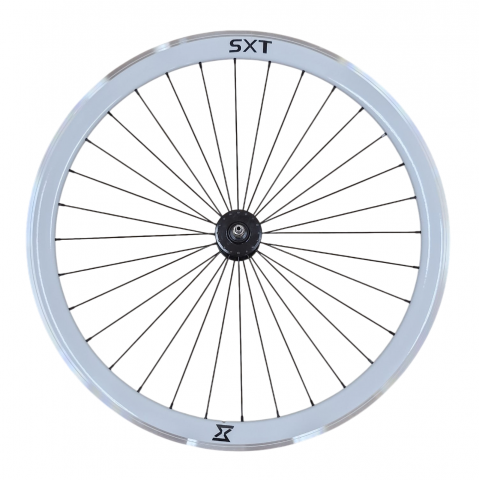 Piese biciclete - Roata Fata Single Speed/Fixie SXT 700-32H 40 mm Alb