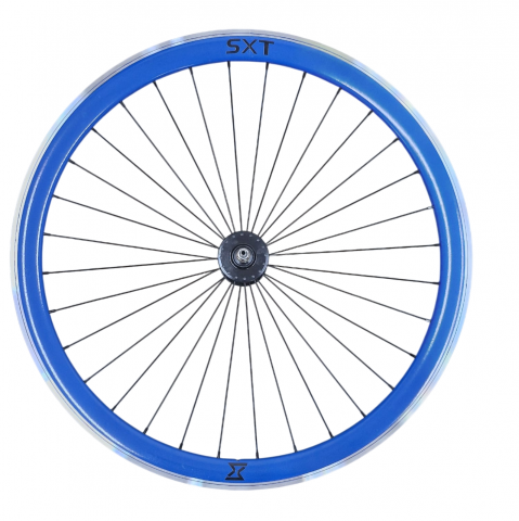 Piese biciclete - Roata Fata Single Speed/Fixie SXT 700-32H 40 mm Albastru