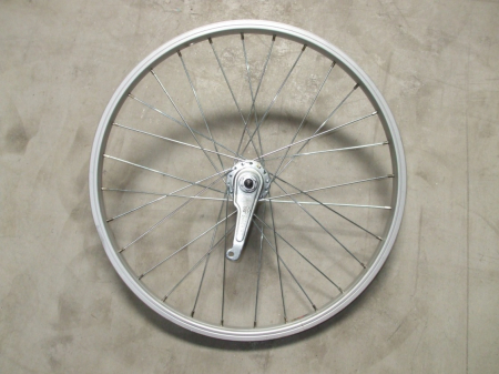 Piese biciclete - Roata Spate 16" Cerurim, Janta Simpla Luna, 305X21, V-Brake, 20H, Argintie