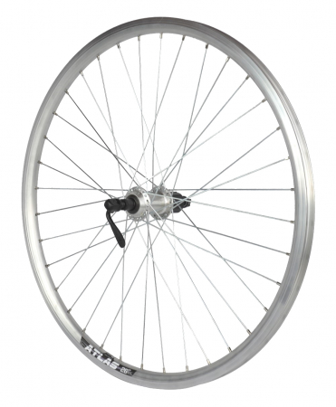 Roata Spate 26" Cerurim, Janta Dubla Atlas, 559X18, Butuc Shimano, V-Brake, 36H, Argintie [1]