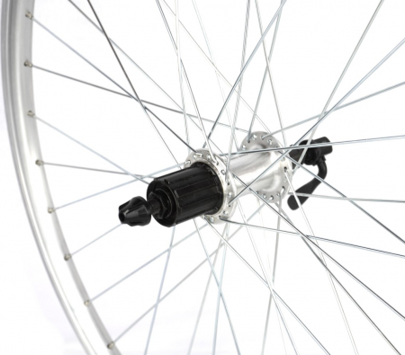 Roata Spate 26" Cerurim, Janta Dubla Atlas, 559X18, Butuc Shimano, V-Brake, 36H, Argintie [2]