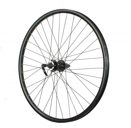Piese biciclete - Roata spate 26 Fivestars disc, negru, butuc Joytech D762TSE si QR