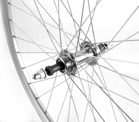 Roata spate ATLAS 26", 559x18, ALU dubla, argintie natur, V-Brake CNC, 36H [2]