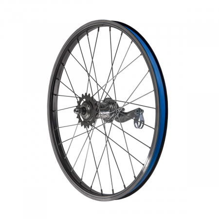Piese biciclete - Roata Spate Cerurim LYRA - 16 Inch, 305x21, 28H, butuc Velosteel, Negru