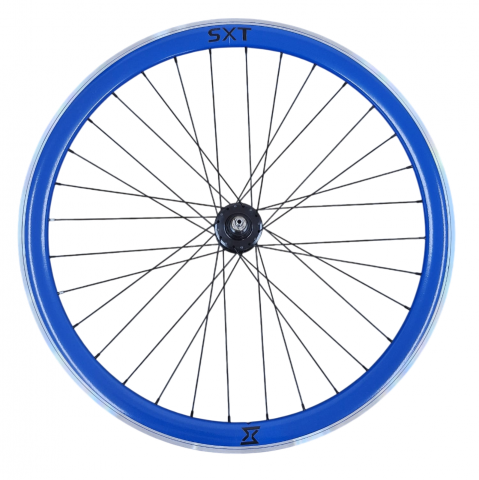 Piese biciclete - Roata Spate Single Speed/Fixie SXT 700-32H 40 mm Albastru