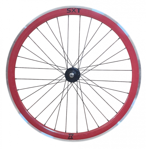 Piese biciclete - Roata Spate Single Speed/Fixie SXT 700-32H 40 mm Rosu