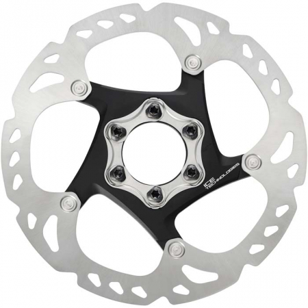 Ciclism - Rotor Disc Hydraulic Shimano Xt Rt86 L2 Icetec, 203Mm, Spider Negru, 6Suruburi