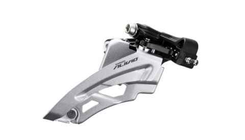Piese biciclete - Schimbator fata 3x9 viteze Shimano Alivio AFDM3100MM6, Side Swing, Front-Pull, argintiu