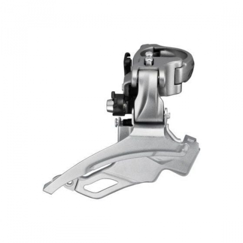 Piese biciclete - Schimbator fata 3x9 viteze Shimano Alivio AFDM4000DSL6, Dual-Pull, argintiu