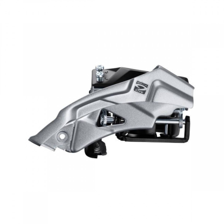 Piese biciclete - Schimbator fata Shimano Altus, FD-M2000, 3x9v, tragere dubla, colier sus 34.9mm (+adaptor 31.8), pentru max 40T