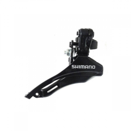 Piese biciclete - Schimbator Fata Shimano FD-TY300-DS6 - 3 x 6/7 Viteze, tragere sus, Negru