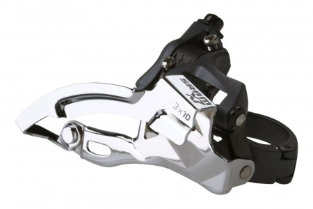 Piese biciclete - Schimbator Fata Sram X.7, 3X10, Colier 34,9 Sus, Tragere Dubla, X-Glide, Negru-Argintiu