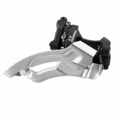 Piese biciclete - Schimbator Fata Sram X5 3X10 Colier Sus Tragere Dubla