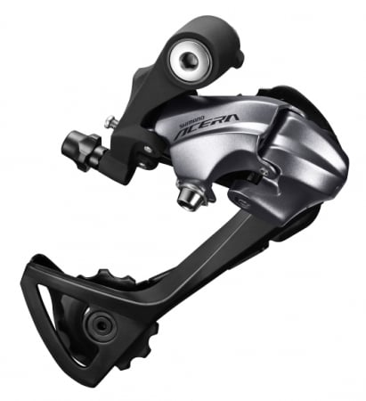 Piese biciclete - Schimbator spate Shimano ACERA RD-T3000-SGS, 9 viteze, Top normal, Prindere directa, Argintiu