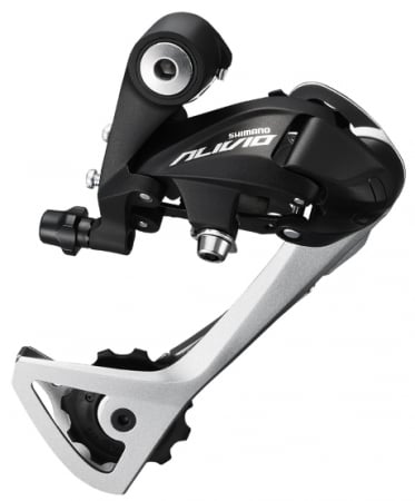 Piese biciclete - Schimbator spate Shimano ALIVIO RD-T4000-SGS, 9 viteze, Top normal, Prindere directa, Negru