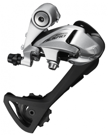 Piese biciclete - Schimbator spate Shimano ALIVIO RD-T4000-SGS, 9 viteze, Top normal, Prindere directa, Argintiu