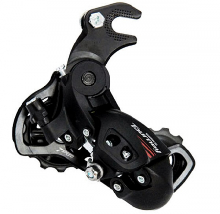 Piese biciclete - Schimbator spate Shimano RD-A070, 7 viteze, Prindere pe ax, Negru
