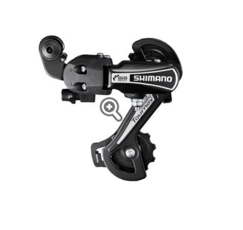 Ciclism - Schimbator spate Shimano Tourney RD-TY21-B GS, 6 Viteze, Prindere Directa, Negru