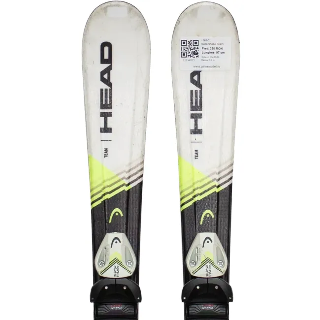 Schiuri second-hand - Schiuri second-hand Head Supershape Team, 97 cm, cu legături