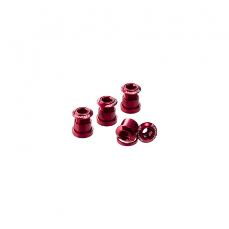 Ciclism - Set 4 suruburi angrenaj Reverse Chainring Bolt Rosii