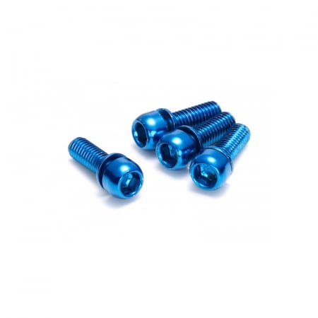 Piese biciclete - Set 4 suruburi otel Reverse pentru etrier albastre
