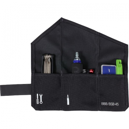 Ciclism - Set borseta scule BBB BSB-59 CombiSet RollPack CO2 neagra