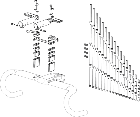 SET DE PRINDERI CUBE FOR HANDLEBAR Litening Aero [1]