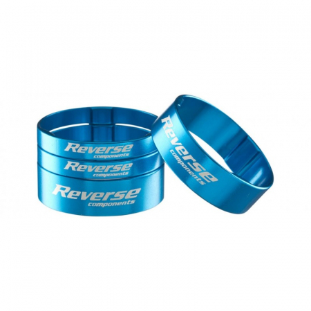 Piese biciclete - Set distantiere Reverse 1.1/8 aluminiu albastru deschis