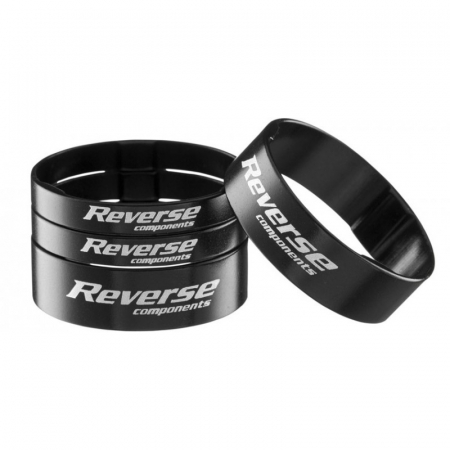 Cuvete bicicleta - Set distantiere Reverse 1.1/8 aluminiu negre