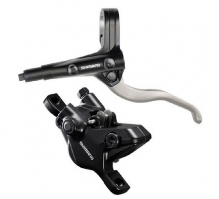 Frane pe disc - Set frana spate Shimano BL-MT401(R), BR-MT410(R), hidraulica levier argintiu
