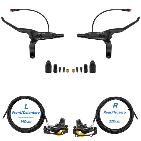 SET FRANE HIDRAULICE NUTT CU 4 PISTOANE COMPATIBILE CU KUKIRIN G2/G4 [1]