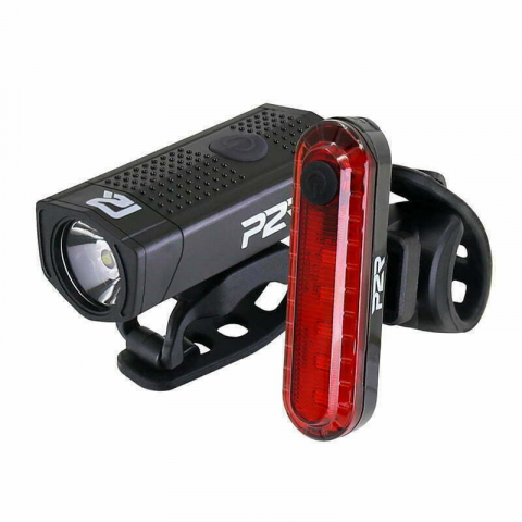 Ciclism - Set lumini fata-spate P2R LUMOIX 30 (USB), Negru