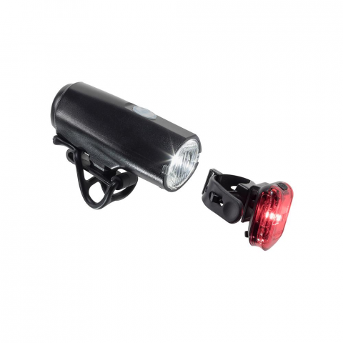 SET LUMINI RFR TOUR 18 USB NEGRU Ciclism - SET LUMINI RFR TOUR 18 USB NEGRU