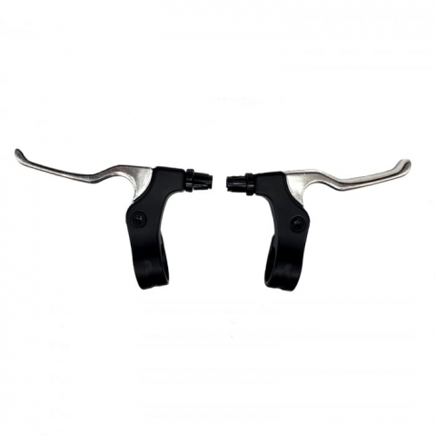 Ciclism - Set manete frana Winzip WL-217D stanga-dreapta, Negru-Argintiu
