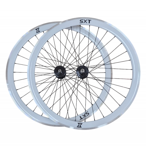 Piese biciclete - Set Roti Single Speed/Fixie  SXT 700-32H 40 mm Alb