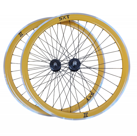 Piese biciclete - Set Roti Single Speed/Fixie SXT 700-32H 40 mm Portocaliu