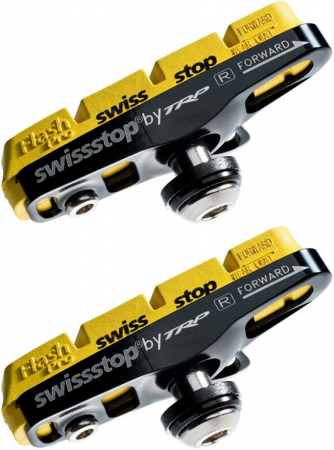 Piese biciclete - Set Saboti Frana SwissStop Brakeshoes Full Flash Pro Elite Galben 