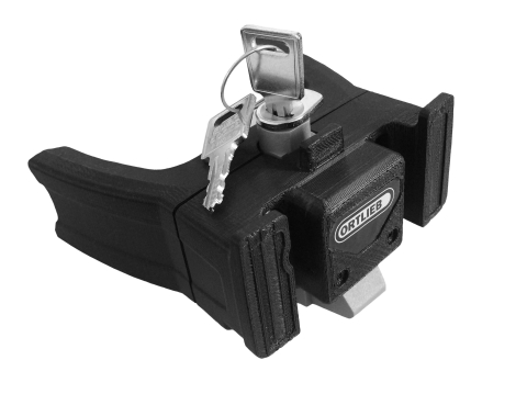 Echipament ciclism - SISTEM PRINDERE GEANTA ORTLIEB HANDLEBAR MOUNTING-SET E-BIKE WITH LOCK Black