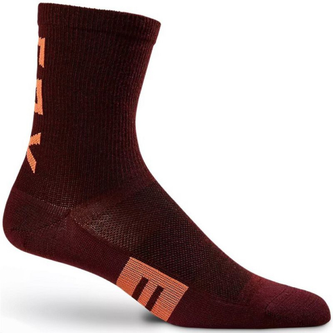 Echipament ciclism - SOSESTE FOX RACING MTB W 6" FLEXAIR MERINO SOCK BURGUNDY ONE SIZE